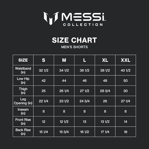 Messi Men's Lifestyle Fleece, Jogger Shorts with Drawstring Closure, Comfortable Fit, Heather Grey