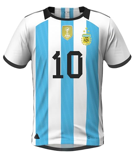 Argentina Soccer Jersey #10 Copa Mundial, World Cup Retro, Camiseta Argentina Numero 10, The G.O.A.T Jersey, Futbol (US, Alpha, Medium, Regular, Regular, Albiceleste)