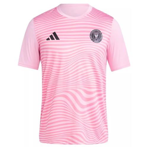 adidas Lionel Messi Inter Miami CF #10 Men's Player Name & Number Performance Shirt (Pink, Large)