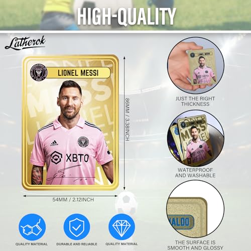 Messi Soccer Star Card, Masterpiece in The World of Football Collectibles, Crafted with Precision and Passion, Ultra-Rare Metal Card, Soccer Value Card, A Must-Have Gift for Soccer Fans