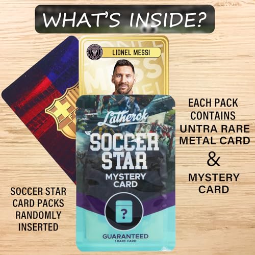Messi Soccer Star Card, Masterpiece in The World of Football Collectibles, Crafted with Precision and Passion, Ultra-Rare Metal Card, Soccer Value Card, A Must-Have Gift for Soccer Fans
