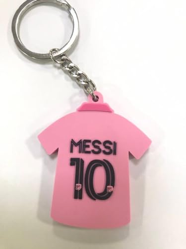 Generic Messi Keychain from Intermiami Soccer Gift for Men, Women & Kids Gift for fans, Small, Black, Pink