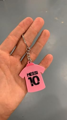 Generic Messi Keychain from Intermiami Soccer Gift for Men, Women & Kids Gift for fans, Small, Black, Pink
