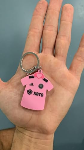 Generic Messi Keychain from Intermiami Soccer Gift for Men, Women & Kids Gift for fans, Small, Black, Pink
