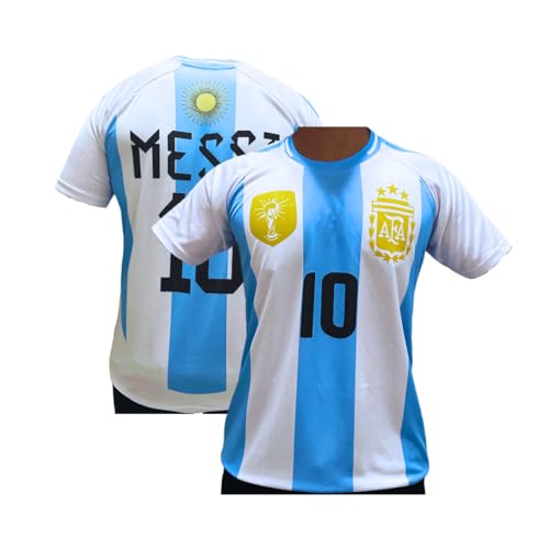 Generic Argentina Messi Jersey Men & Women | COPA America Home Fan Jersey 23/24#10 (US, Alpha, Large, Regular, Regular, Adult, Home)