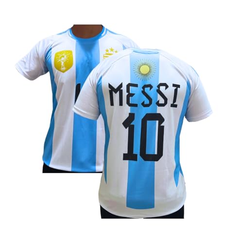 Generic Argentina Messi Jersey Men & Women | COPA America Home Fan Jersey 23/24#10 (US, Alpha, Large, Regular, Regular, Adult, Home)