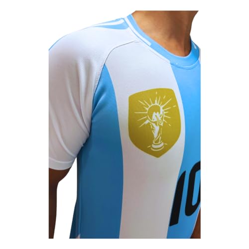 Generic Argentina Messi Jersey Men & Women | COPA America Home Fan Jersey 23/24#10 (US, Alpha, Large, Regular, Regular, Adult, Home)