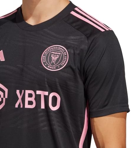 adidas Men's Soccer Inter Miami 23/24#10 Messi Away Jersey - Glittering Design, Moisture-Wicking Fabric (US, Alpha, X-Large, Regular, Regular)