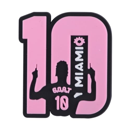 Messi Croc Charms Miami Soccer Shoe Decoration for Boys Men Sports Ball Sandals Clog Accessories Party Favor