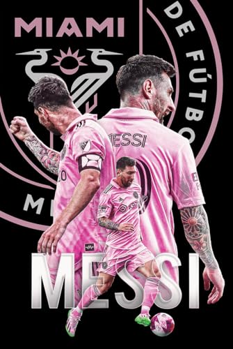 CINEMAFLIX Lionel Messi, Inter Miami - Poster - Wall Art Measures 24 x 36 inches (unframed)