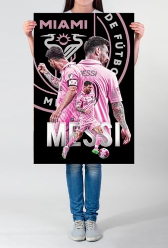CINEMAFLIX Lionel Messi, Inter Miami - Poster - Wall Art Measures 24 x 36 inches (unframed)