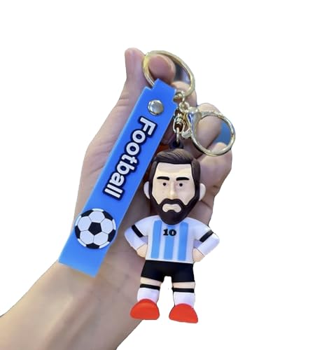 Generic Soccer World Cup, Jersey Keychain, Football Key Ring, Creative Fashion, Messi Sports Player, Pendant Key Chain, Medium, White