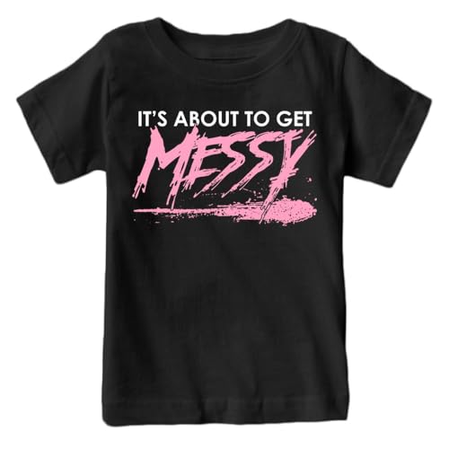 Xtreme Apparrel It's about to Get Messy Kid's T-shirt for Fans (Black Shirt, YXL)