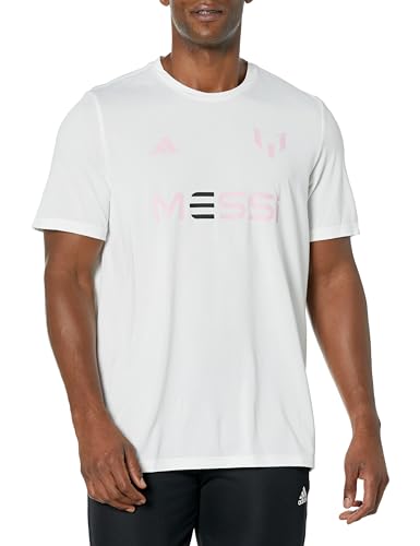 adidas Men's Messi Wordmark Short Sleeve T-Shirt, Black