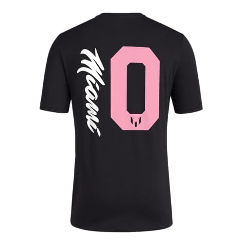 adidas Men's Soccer Messi X Miami Number 10 Tee - Show Your Support for Soccer Superstar Lionel Messi x Inter Miami (XX-Large, Black)