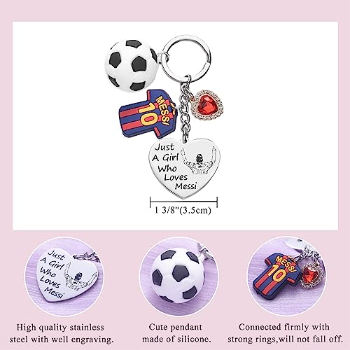 Messi Merchandise Soccer Ball Keychain Gifts For Fans Teen Girls Daughter Women Cute Keychains