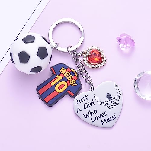 Messi Merchandise Soccer Ball Keychain Gifts For Fans Teen Girls Daughter Women Cute Keychains