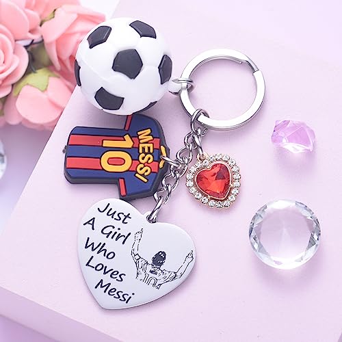 Messi Merchandise Soccer Ball Keychain Gifts For Fans Teen Girls Daughter Women Cute Keychains