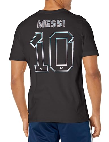 adidas Men's Messi Generic Short Sleeve T-Shirt, Black
