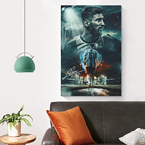 Lionel Messi Poster 1 Wall Art Canvas Print Poster Home Bathroom Bedroom Office Living Room Decor Canvas Poster Unframe: 12x18inch(30x45cm)