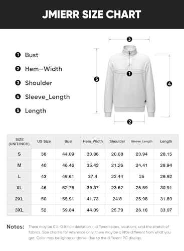 JMIERR Mens 1/4 Zip Up Polo Knit Waffle Sweatshirts Casual Long Sleeve Solid Color Geometric Texture Pullover Sweater, US 38(S), Parchment