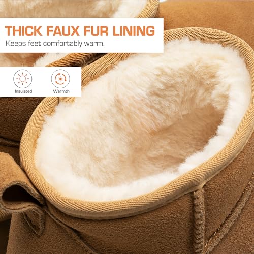 DREAM PAIRS Women's Suede Platform Snow Boots