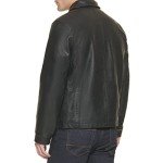 Dockers Men's Black Faux Leather Jacket, Large