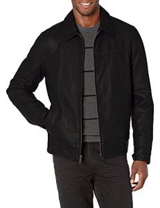 Tommy Hilfiger Men's Black Faux Leather Jacket
