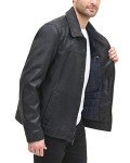 Tommy Hilfiger Men's Black Faux Leather Jacket