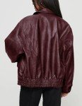 Trendy Women's Oversized Faux Leather Jacket
