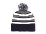 PUMA WRMLBL Stripe Pom Beanie - Navy/Slate