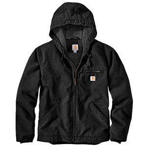 Carhartt Men's Sherpa-Lined Duck Jacket, Black