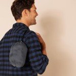 Men's Packable Water-Resistant Puffer Vest - Black
