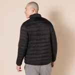 Men's Packable Water-Resistant Puffer Jacket - Black