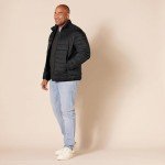 Men's Packable Water-Resistant Puffer Jacket - Black