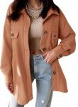 VICHYIE Women's Casual Long Sleeve Corduroy Shacket