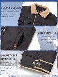 TACVASEN Men's Winter Cargo Jacket with Pockets