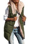 PRETTYGARDEN Women's Reversible Fleece Vest - Army Green