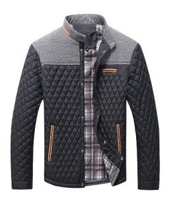 Lightweight Black Puffer Jacket for Men - Large