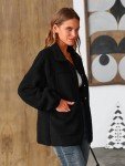 Fleece Cropped Jacket with Pockets for Women