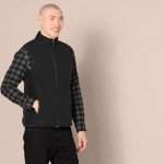 Men's Polar Fleece Vest with Full Zip, Black