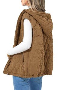 PRETTYGARDEN Women's Sleeveless Hooded Fall Vest