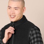 Men's Polar Fleece Vest with Full Zip, Black