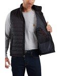 Carhartt Men's Rain Defender Insulated Vest, Black, XXL