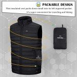Men's Lightweight Packable Insulated Puffer Vest - Black