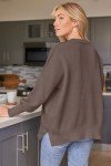 Oversized Batwing Sweater for Women - Nutmeg