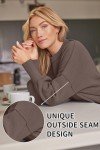 Oversized Batwing Sweater for Women - Nutmeg