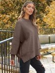 Oversized Batwing Sweater for Women - Nutmeg