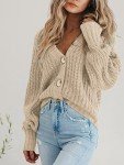 Classic V-Neck Button Down Cardigan for Women