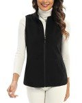 Xeoxarel Women's Lightweight Polar Fleece Vest - Black